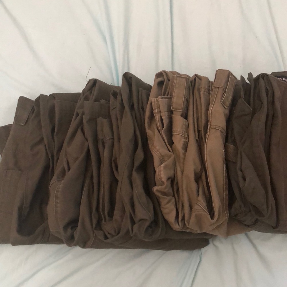 Bundle of 5.11 army green tactical pants.